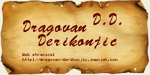 Dragovan Derikonjić vizit kartica